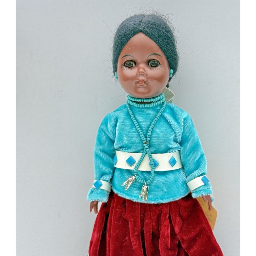 Vintage Carlson Dolls Navaho Princess Native American Indian Doll With Baby